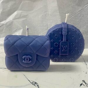 Violet Luxury Purse Candle Set | Chic Scented Soy Wax Home Decor Candles